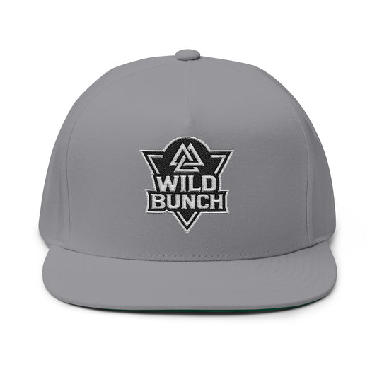 Wild Bunch triangle logo Flat Bill Cap | embroidered snapback