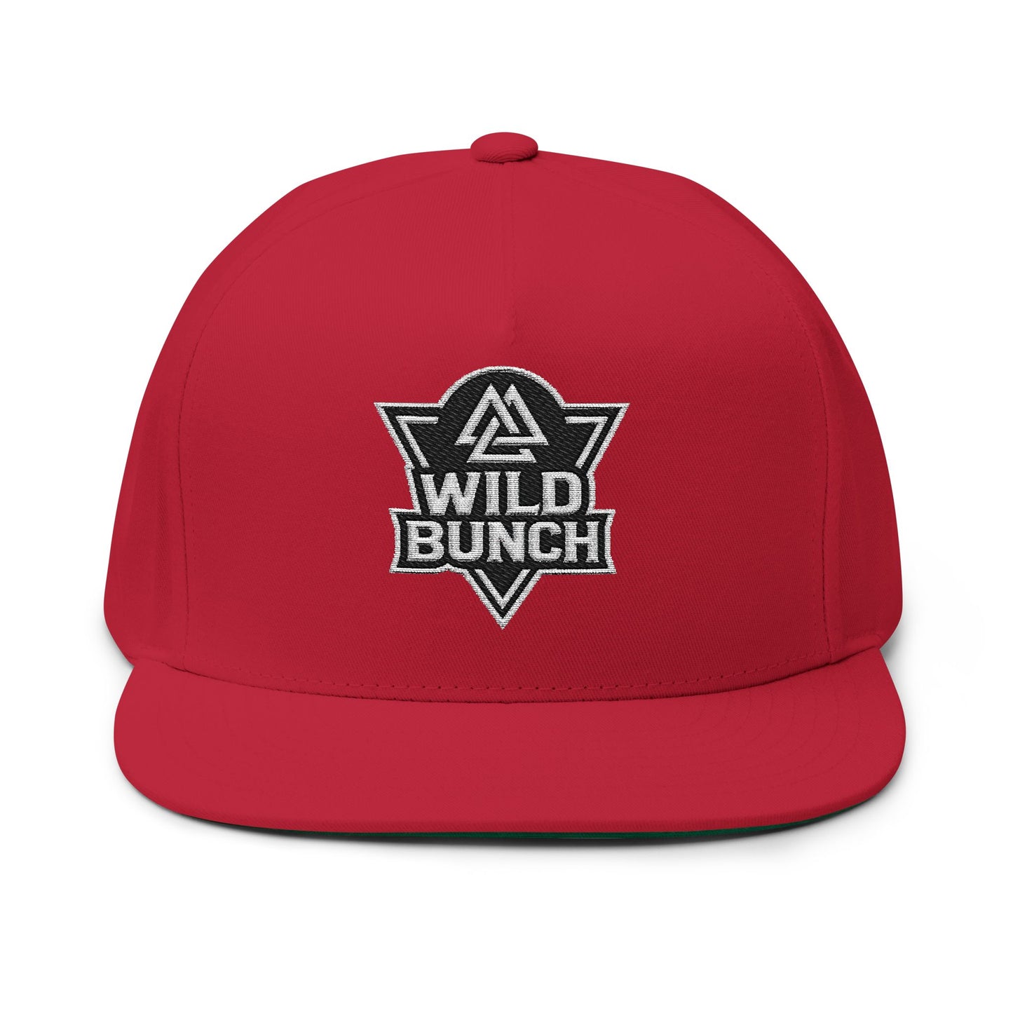 Wild Bunch triangle logo Flat Bill Cap | embroidered snapback
