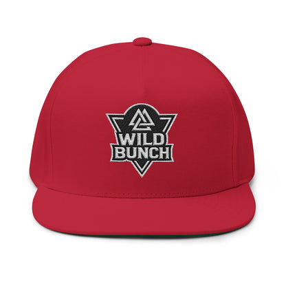 Wild Bunch triangle logo Flat Bill Cap | embroidered snapback