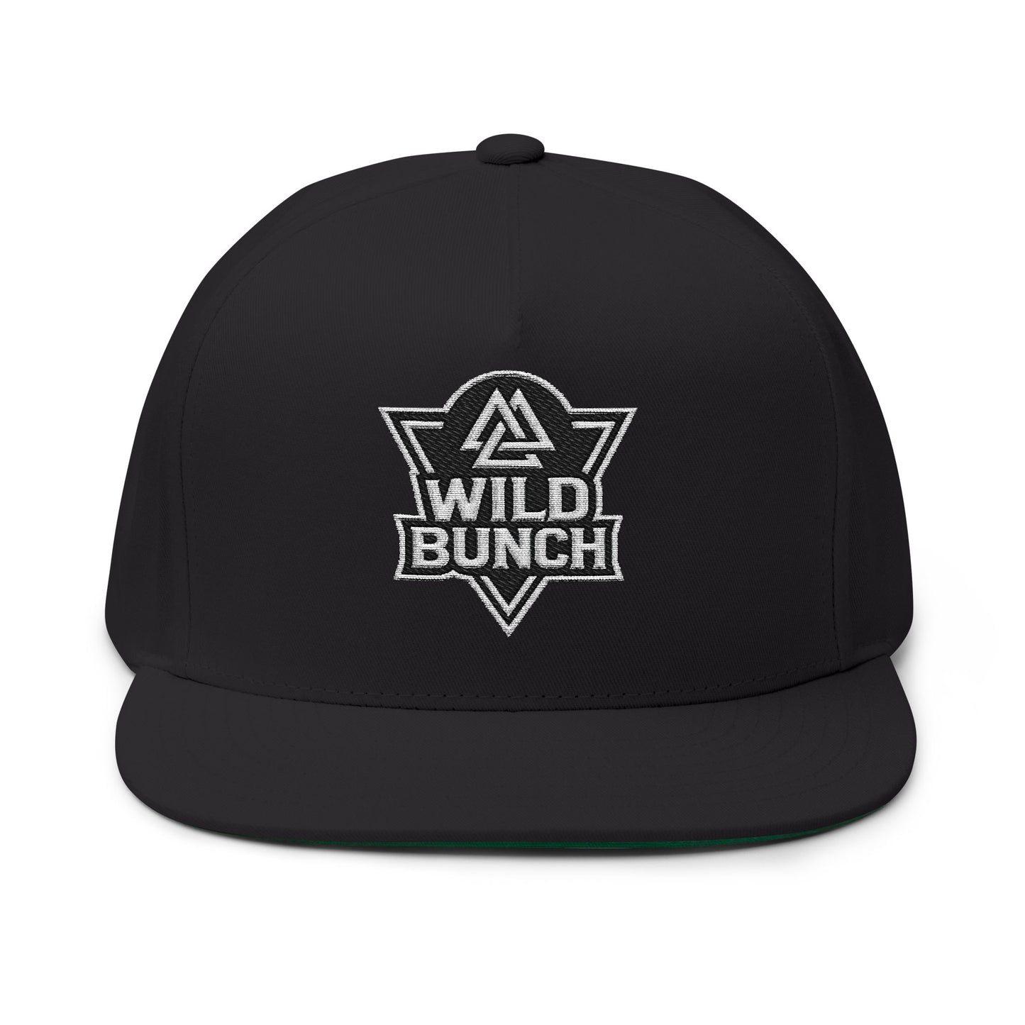 Wild Bunch triangle logo Flat Bill Cap | embroidered snapback