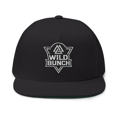 Wild Bunch triangle logo Flat Bill Cap | embroidered snapback